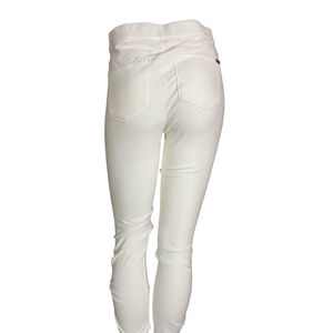 nwt womens silver leggings by true slim pull on with pockets ankle length size 6